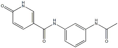 N-(3-acetamidophenyl)-6-oxo-1,6-dihydropyridine-3-carboxamide Struktur