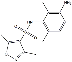 N-(3-amino-2,6-dimethylphenyl)-3,5-dimethyl-1,2-oxazole-4-sulfonamide Struktur