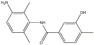 N-(3-amino-2,6-dimethylphenyl)-3-hydroxy-4-methylbenzamide Struktur