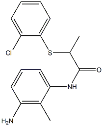 N-(3-amino-2-methylphenyl)-2-[(2-chlorophenyl)sulfanyl]propanamide Struktur