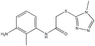 N-(3-amino-2-methylphenyl)-2-[(4-methyl-4H-1,2,4-triazol-3-yl)sulfanyl]acetamide Struktur