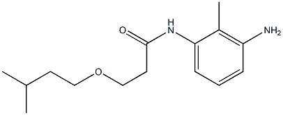 N-(3-amino-2-methylphenyl)-3-(3-methylbutoxy)propanamide Struktur