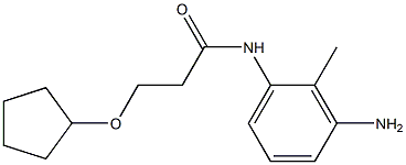 N-(3-amino-2-methylphenyl)-3-(cyclopentyloxy)propanamide Struktur