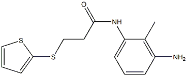 N-(3-amino-2-methylphenyl)-3-(thiophen-2-ylsulfanyl)propanamide Struktur