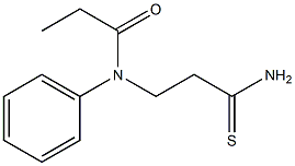 N-(3-amino-3-thioxopropyl)-N-phenylpropanamide Struktur