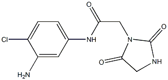 N-(3-amino-4-chlorophenyl)-2-(2,5-dioxoimidazolidin-1-yl)acetamide Struktur