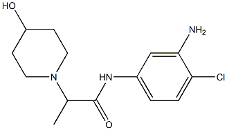 N-(3-amino-4-chlorophenyl)-2-(4-hydroxypiperidin-1-yl)propanamide Struktur