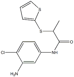 N-(3-amino-4-chlorophenyl)-2-(thiophen-2-ylsulfanyl)propanamide Struktur