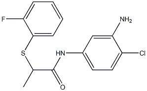 N-(3-amino-4-chlorophenyl)-2-[(2-fluorophenyl)sulfanyl]propanamide Struktur