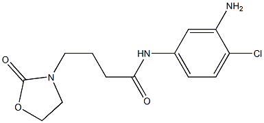 N-(3-amino-4-chlorophenyl)-4-(2-oxo-1,3-oxazolidin-3-yl)butanamide Struktur