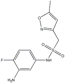 N-(3-amino-4-fluorophenyl)-1-(5-methyl-1,2-oxazol-3-yl)methanesulfonamide Struktur