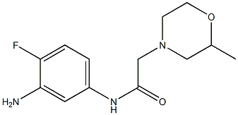 N-(3-amino-4-fluorophenyl)-2-(2-methylmorpholin-4-yl)acetamide Struktur