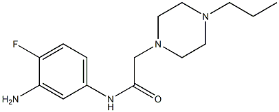 N-(3-amino-4-fluorophenyl)-2-(4-propylpiperazin-1-yl)acetamide Struktur