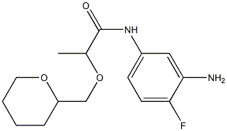 N-(3-amino-4-fluorophenyl)-2-(oxan-2-ylmethoxy)propanamide Struktur