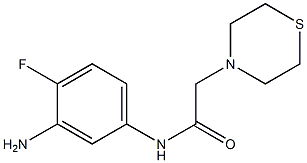 N-(3-amino-4-fluorophenyl)-2-(thiomorpholin-4-yl)acetamide Struktur