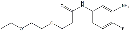 N-(3-amino-4-fluorophenyl)-3-(2-ethoxyethoxy)propanamide Struktur