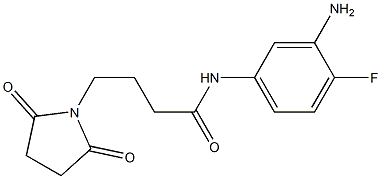 N-(3-amino-4-fluorophenyl)-4-(2,5-dioxopyrrolidin-1-yl)butanamide Struktur