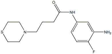 N-(3-amino-4-fluorophenyl)-4-(thiomorpholin-4-yl)butanamide Struktur