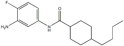 N-(3-amino-4-fluorophenyl)-4-butylcyclohexane-1-carboxamide Struktur