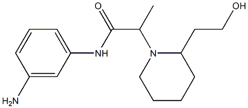 N-(3-aminophenyl)-2-[2-(2-hydroxyethyl)piperidin-1-yl]propanamide Struktur