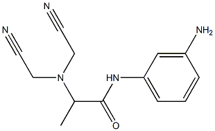 N-(3-aminophenyl)-2-[bis(cyanomethyl)amino]propanamide Struktur