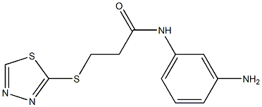 N-(3-aminophenyl)-3-(1,3,4-thiadiazol-2-ylsulfanyl)propanamide Struktur