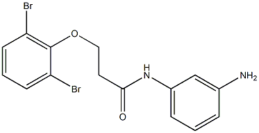 N-(3-aminophenyl)-3-(2,6-dibromophenoxy)propanamide Struktur