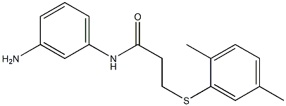 N-(3-aminophenyl)-3-[(2,5-dimethylphenyl)sulfanyl]propanamide Struktur