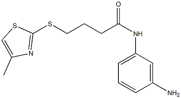 N-(3-aminophenyl)-4-[(4-methyl-1,3-thiazol-2-yl)sulfanyl]butanamide Struktur