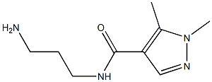 N-(3-aminopropyl)-1,5-dimethyl-1H-pyrazole-4-carboxamide Struktur