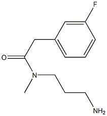 N-(3-aminopropyl)-2-(3-fluorophenyl)-N-methylacetamide Struktur