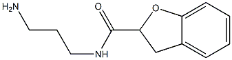 N-(3-aminopropyl)-2,3-dihydro-1-benzofuran-2-carboxamide Struktur