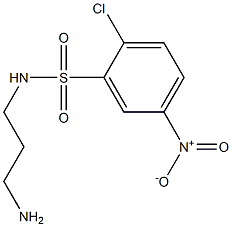 N-(3-aminopropyl)-2-chloro-5-nitrobenzene-1-sulfonamide Struktur