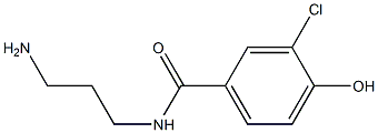 N-(3-aminopropyl)-3-chloro-4-hydroxybenzamide Struktur