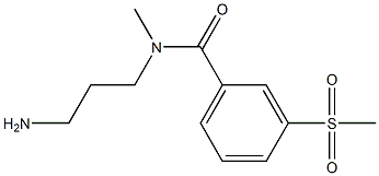 N-(3-aminopropyl)-3-methanesulfonyl-N-methylbenzamide Struktur