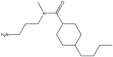 N-(3-aminopropyl)-4-butyl-N-methylcyclohexane-1-carboxamide Struktur