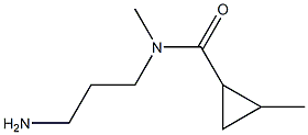 N-(3-aminopropyl)-N,2-dimethylcyclopropane-1-carboxamide Struktur