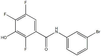 N-(3-bromophenyl)-2,4,5-trifluoro-3-hydroxybenzamide Struktur