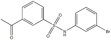 N-(3-bromophenyl)-3-acetylbenzene-1-sulfonamide Struktur