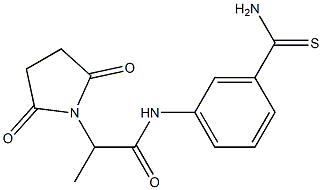 N-(3-carbamothioylphenyl)-2-(2,5-dioxopyrrolidin-1-yl)propanamide Struktur