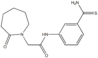 N-(3-carbamothioylphenyl)-2-(2-oxoazepan-1-yl)acetamide Struktur