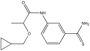 N-(3-carbamothioylphenyl)-2-(cyclopropylmethoxy)propanamide Struktur