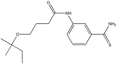 N-(3-carbamothioylphenyl)-4-[(2-methylbutan-2-yl)oxy]butanamide Struktur