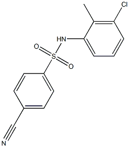 N-(3-chloro-2-methylphenyl)-4-cyanobenzene-1-sulfonamide Struktur