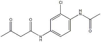 N-(3-chloro-4-acetamidophenyl)-3-oxobutanamide Struktur