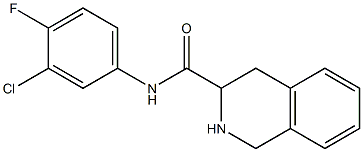 N-(3-chloro-4-fluorophenyl)-1,2,3,4-tetrahydroisoquinoline-3-carboxamide Struktur