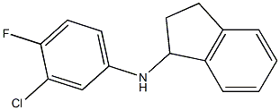 N-(3-chloro-4-fluorophenyl)-2,3-dihydro-1H-inden-1-amine Struktur