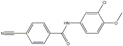 N-(3-chloro-4-methoxyphenyl)-4-cyanobenzamide Struktur