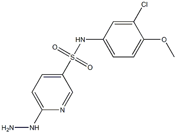 N-(3-chloro-4-methoxyphenyl)-6-hydrazinylpyridine-3-sulfonamide Struktur