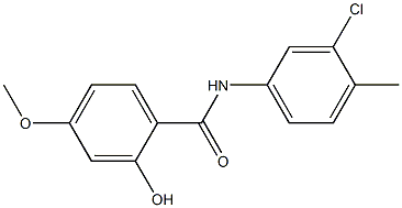 N-(3-chloro-4-methylphenyl)-2-hydroxy-4-methoxybenzamide Struktur